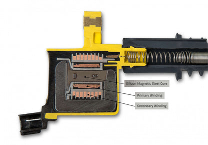 ACCEL Ignition Coil Super Coil Series 2011-2016 Ford 5.0L Coyote Engines, Yellow, Individual 140060