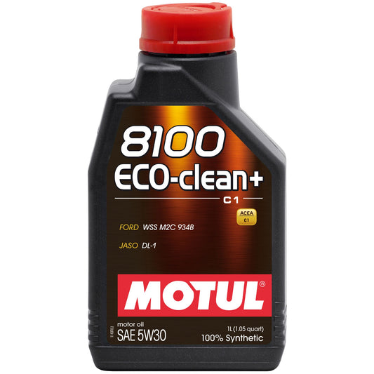 Motul 8100 ECO-CLEAN+ 5W30 - 1L - Synthetic Engine Oil 101580