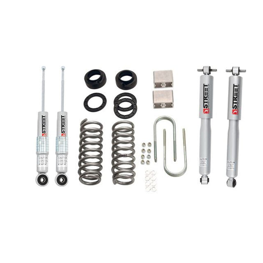 BELLTECH 608SP LOWERING KITS Front And Rear Complete Kit W/ Street Performance Shocks 2004-2012 Chevrolet Colorado/Canyon (Ext Cab) Z85 suspension 1 in. or 2 in. F/3 in. R drop W/ Street Performance Shocks