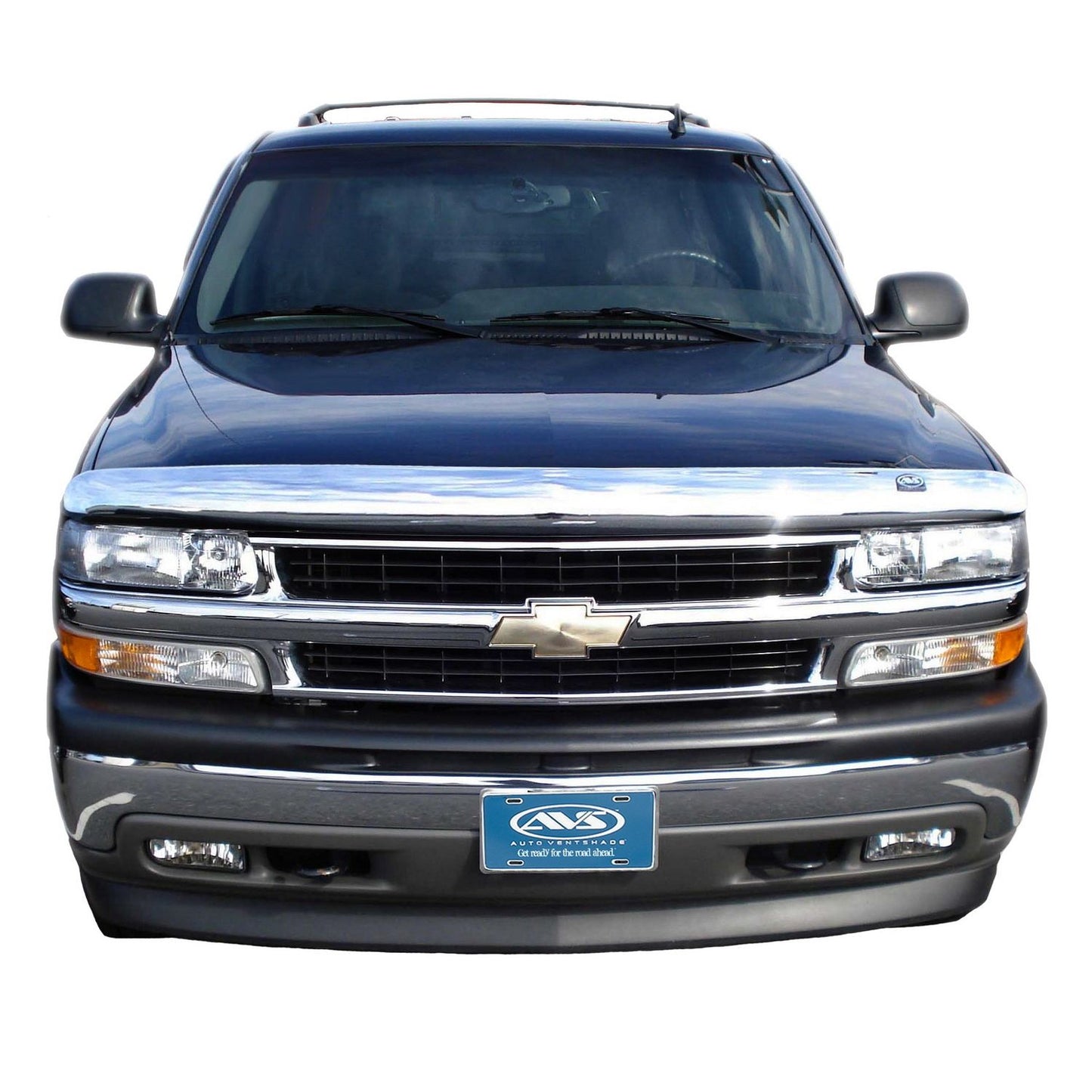 Auto Ventshade 680902 Chrome Hood Shield For 2000-2006 Chevrolet Tahoe Suburban 1500/2500 1999-2002 Silverado 2500 2001-2002 Silverado 3500