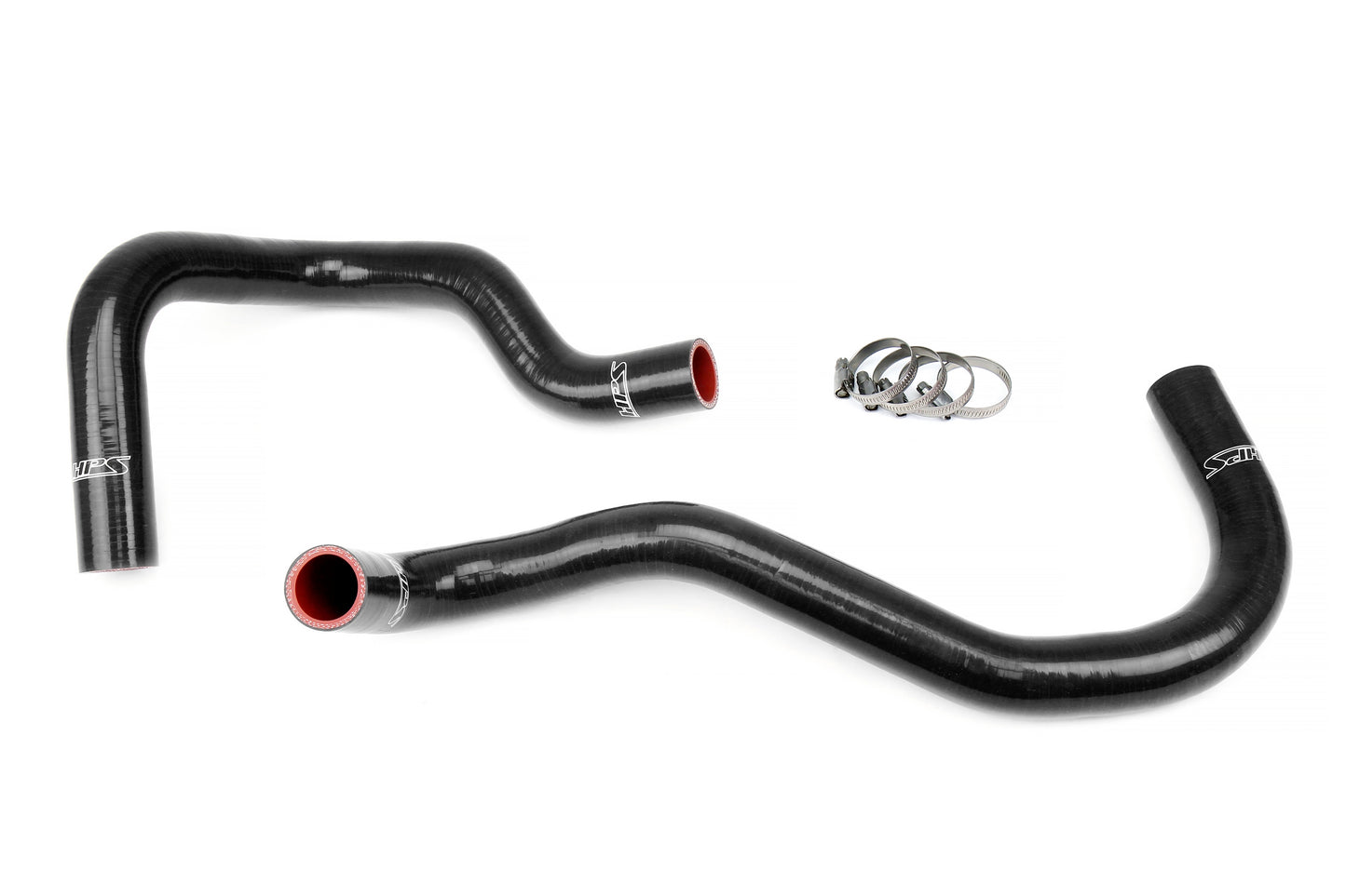 HPS Performance High Temp 3-ply Reinforced Silicone Replaces OEM Rubber Radiator Hoses 57-1921R-BLK