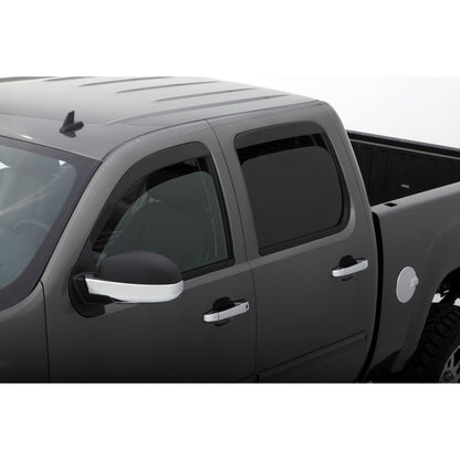 Auto Ventshade 894007 Low Profile Dark Smoke Ventvisor Side Window Deflector 4-Piece Set For 2007-2013 Silverado/Sierra 1500 2007-2014 Silverado/Sierra 2500HD-3500HD With Crew Cab 2007-2014 Yukon XL/Suburban 2007-2013 Avalanche