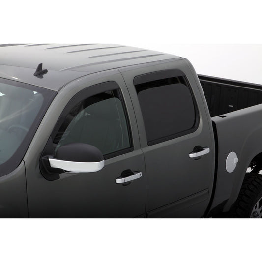 Auto Ventshade 894007 Low Profile Dark Smoke Ventvisor Side Window Deflector 4-Piece Set For 2007-2013 Silverado/Sierra 1500 2007-2014 Silverado/Sierra 2500HD-3500HD With Crew Cab 2007-2014 Yukon XL/Suburban 2007-2013 Avalanche