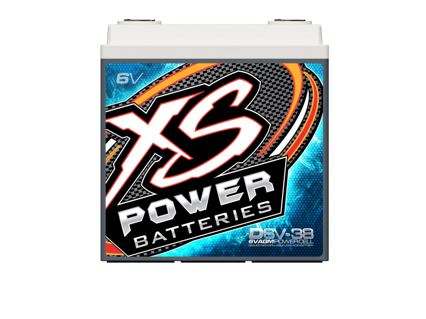 XS Power Batteries 6V AGM Batteries - M6 Terminal Bolts Included 2000 Max Amps D6V-38