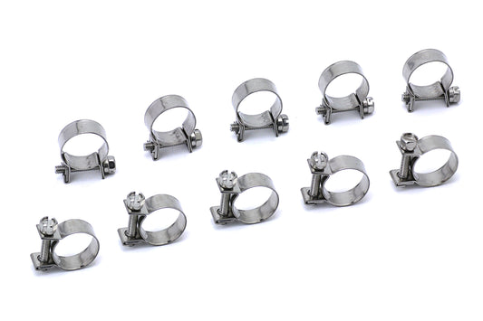 HPS Performance 10 Stainless Steel Small Hose Clamps SAE Size 15 1/2" - 19/32" (13mm-15mm) FIC-13x10