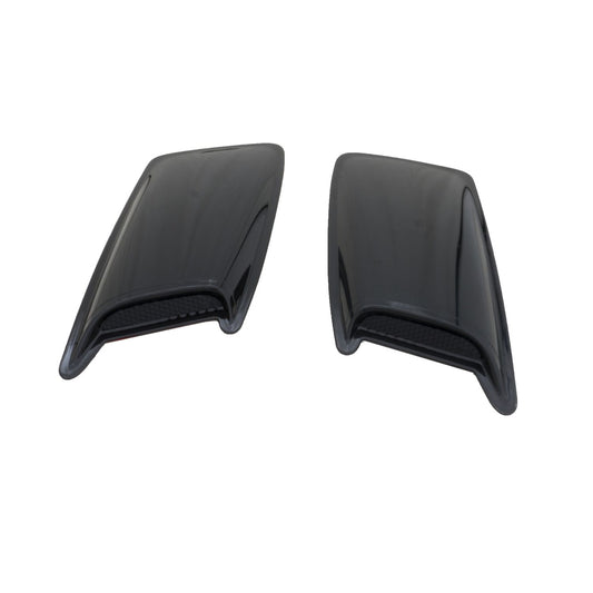 Auto Ventshade 80001 Large 2-Piece Hood Scoop With Smooth Black Finish