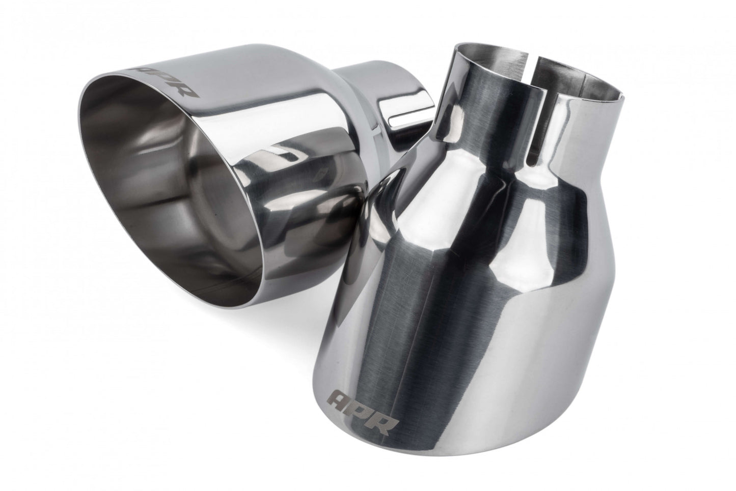 APR Single-Walled 4" Slash-Cut Exhaust Tips (Polished Silver) - Set of 2 TPK0004