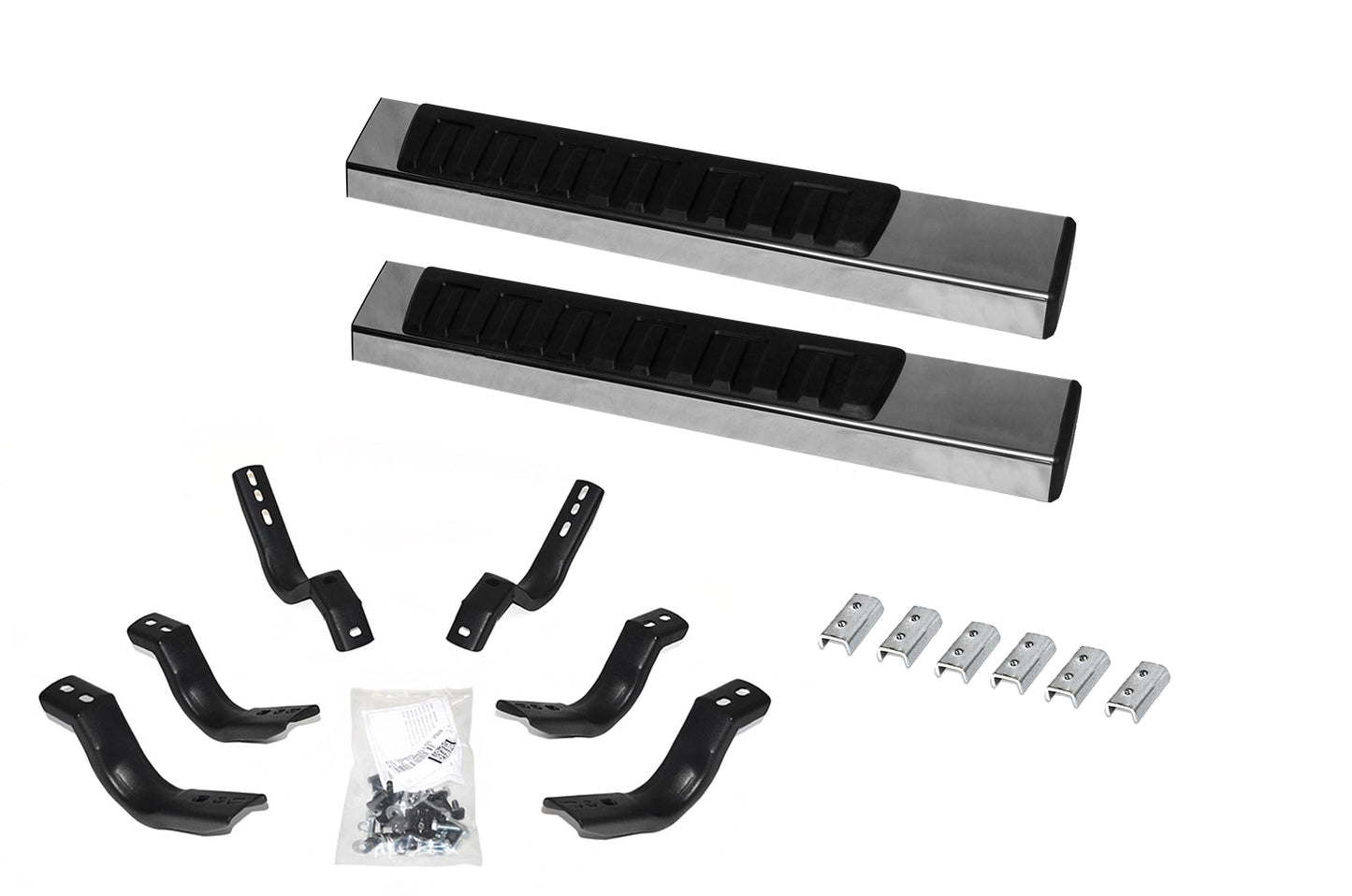 Go Rhino 6862409952PS 6" OE Xtreme II SideSteps With Mounting Bracket Kit Polished Stainless Steel