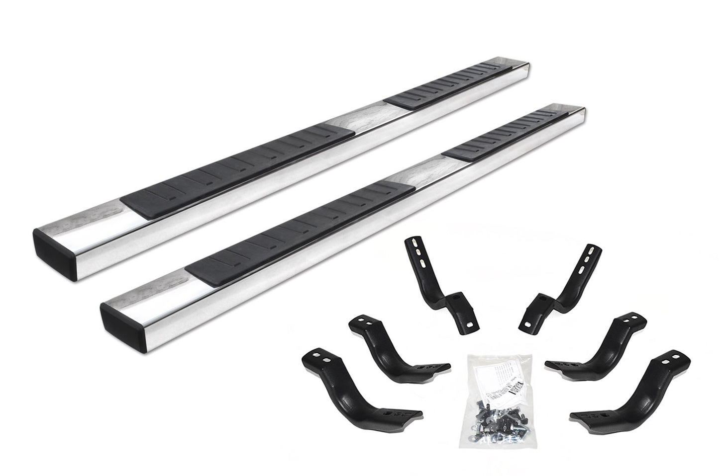 Go Rhino 6862036880PS 6" OE Xtreme II SideSteps With Mounting Bracket Kit Polished Stainless Steel