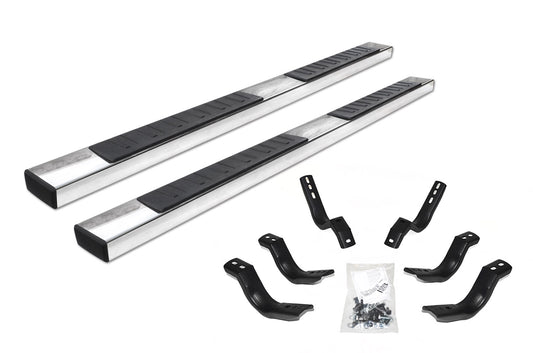 Go Rhino 6862415580PS 6" OE Xtreme II SideSteps With Mounting Bracket Kit Polished Stainless Steel