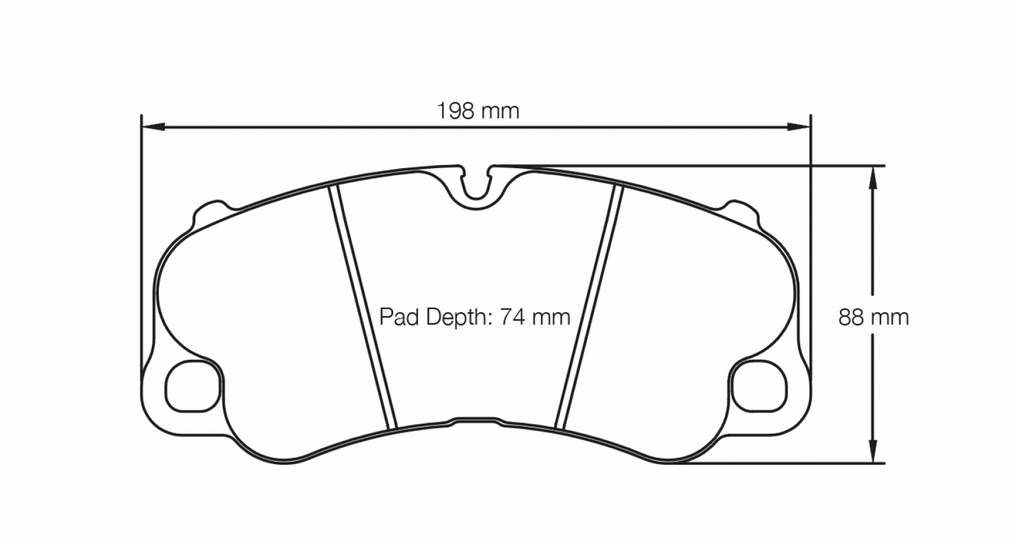 PAGID Racing Pagid Porsche 991/992 Turbo, Cayman GT4, GT2, GT3, GT3-RS RSC1 Front Brake Pads 4927-RSC1