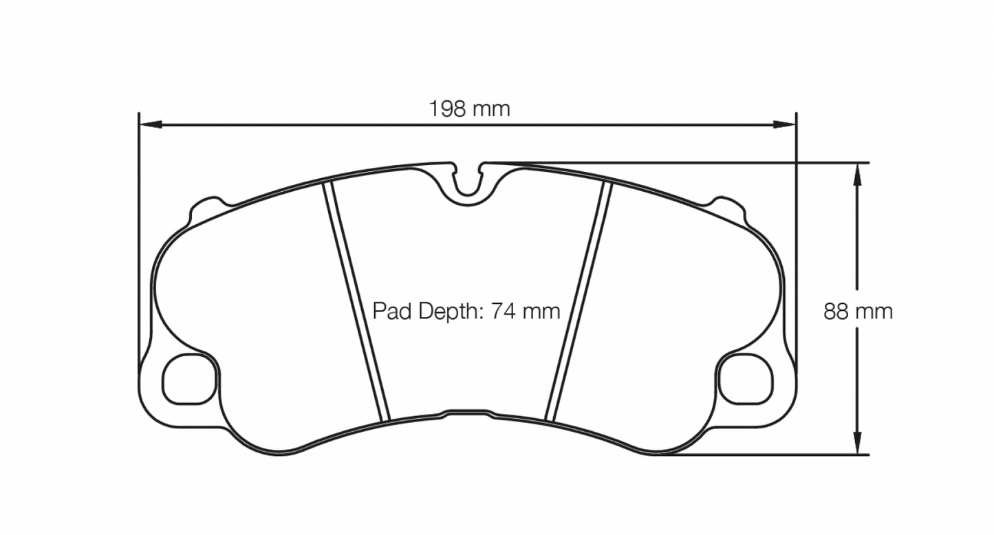 PAGID Racing Pagid Porsche 991/2 R, Turbo, Cayman GT4 GT2/3 RS RSC3 Front Brake Pads 4927-RSC3