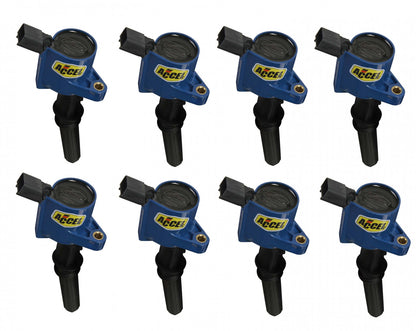 ACCEL Ignition Coil - SuperCoil - 1998-2008 Ford 4.6L/5.4L/6.8L 2-valve modular engines -Blue - 8-Pack 140032B-8