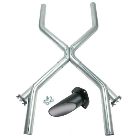 Flowtech Universal Cross Pipe W/Cut-Outs 2.5Od Exhaust Crossover Pipe 53630FLT