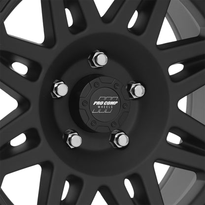 Pro Comp Wheels Torq Matte Black 17x8 5x5 4.5BS Offset 0mm Cap P/N 8327041 7005-7873