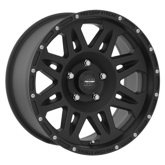 Pro Comp Wheels Torq Matte Black 17x9 5x5 4.75BS Offset -6mm Cap P/N 8327041 7005-7973