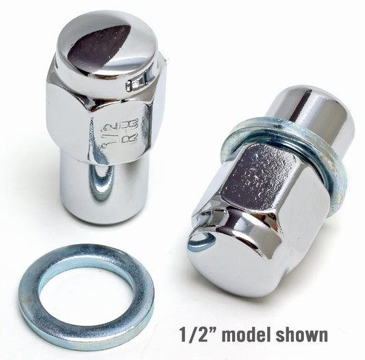 Trans-Dapt Performance Mag Style Lug Nuts; 7/16 In. Rh Threads; .684 In. Diameter Shank; 1.56 In. Tall (5 Pcs.)- Chrome 7006