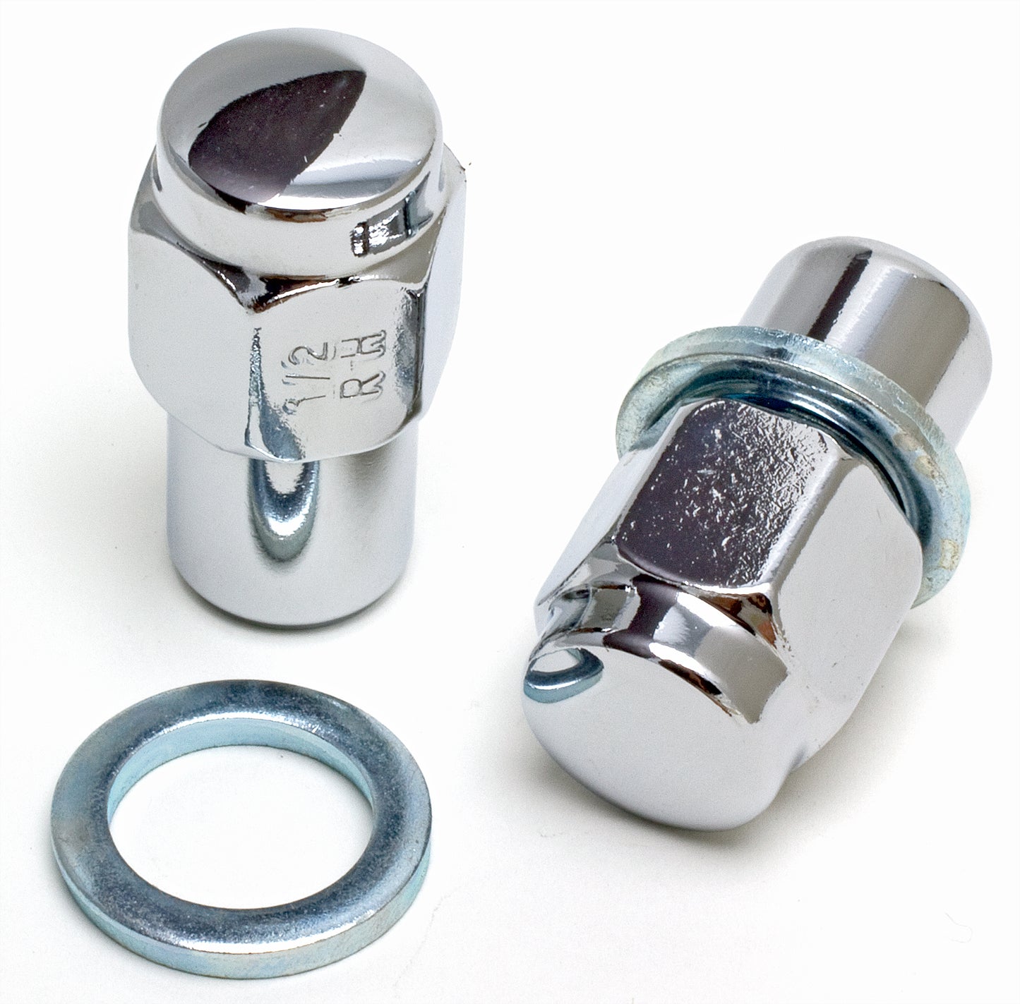 Trans-Dapt Performance Mag Style Lug Nuts; 1/2 In. Rh Threads; .684 In. Diameter Shank; 1.56 In. Tall (5 Pcs.)- Chrome 7008