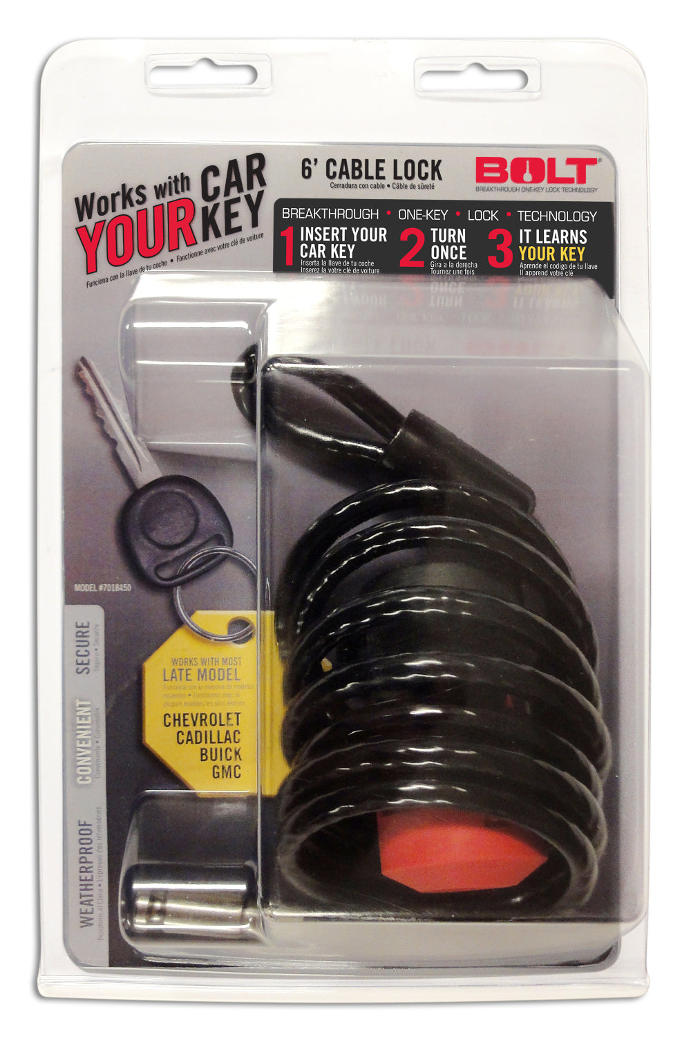 BOLT 6Ft. Cable Lock GM Late Model (GM-B) 7018450