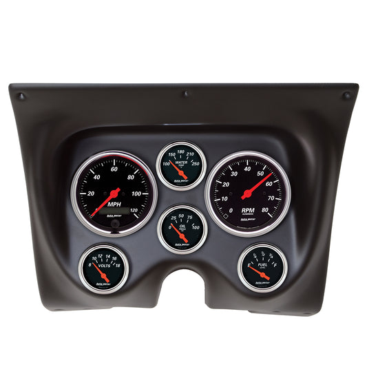 AutoMeter 6 GAUGE DIRECT-FIT DASH KIT CAMARO/FIREBIRD 67-68 DESIGNER BLACK 7020-DB