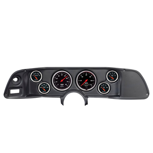 AutoMeter 6 GAUGE DIRECT-FIT DASH KIT CAMARO 70-78 DESIGNER BLACK 7022-DB