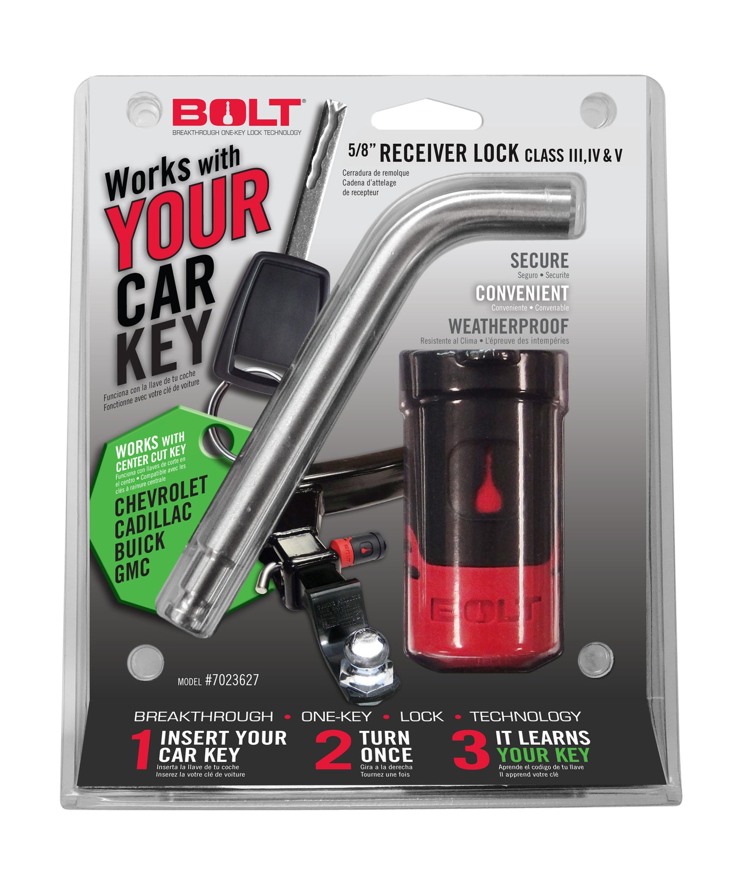 BOLT 5/8In. Receiver Lock GM Center Cut 7023582
