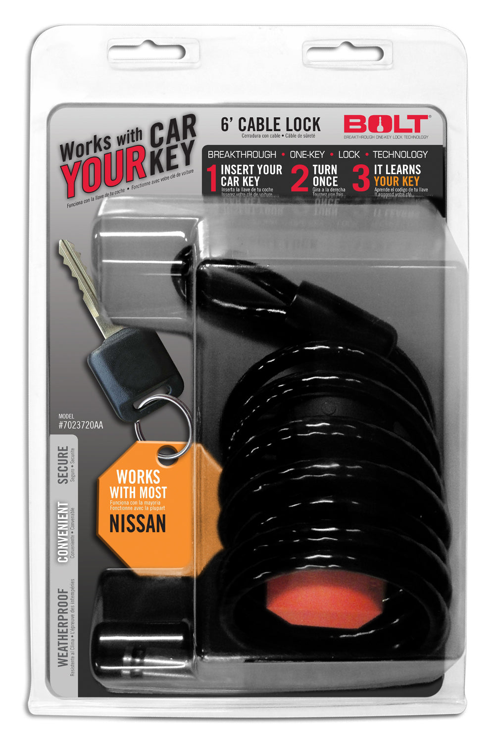 BOLT 6Ft. Cable Lock Nissan 7023720
