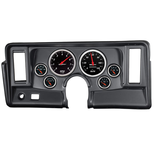 AutoMeter 6 GAUGE DIRECT-FIT DASH KIT NOVA 69-76 DESIGNER BLACK 7024-DB