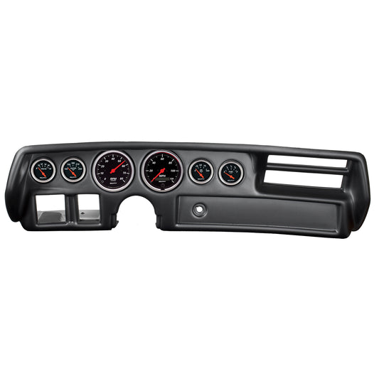 AutoMeter 6 GAUGE DIRECT-FIT DASH KIT CHEVELLE / EL CAMINO / MALIBU 70-72 DESIGNER BLACK 7026-DB