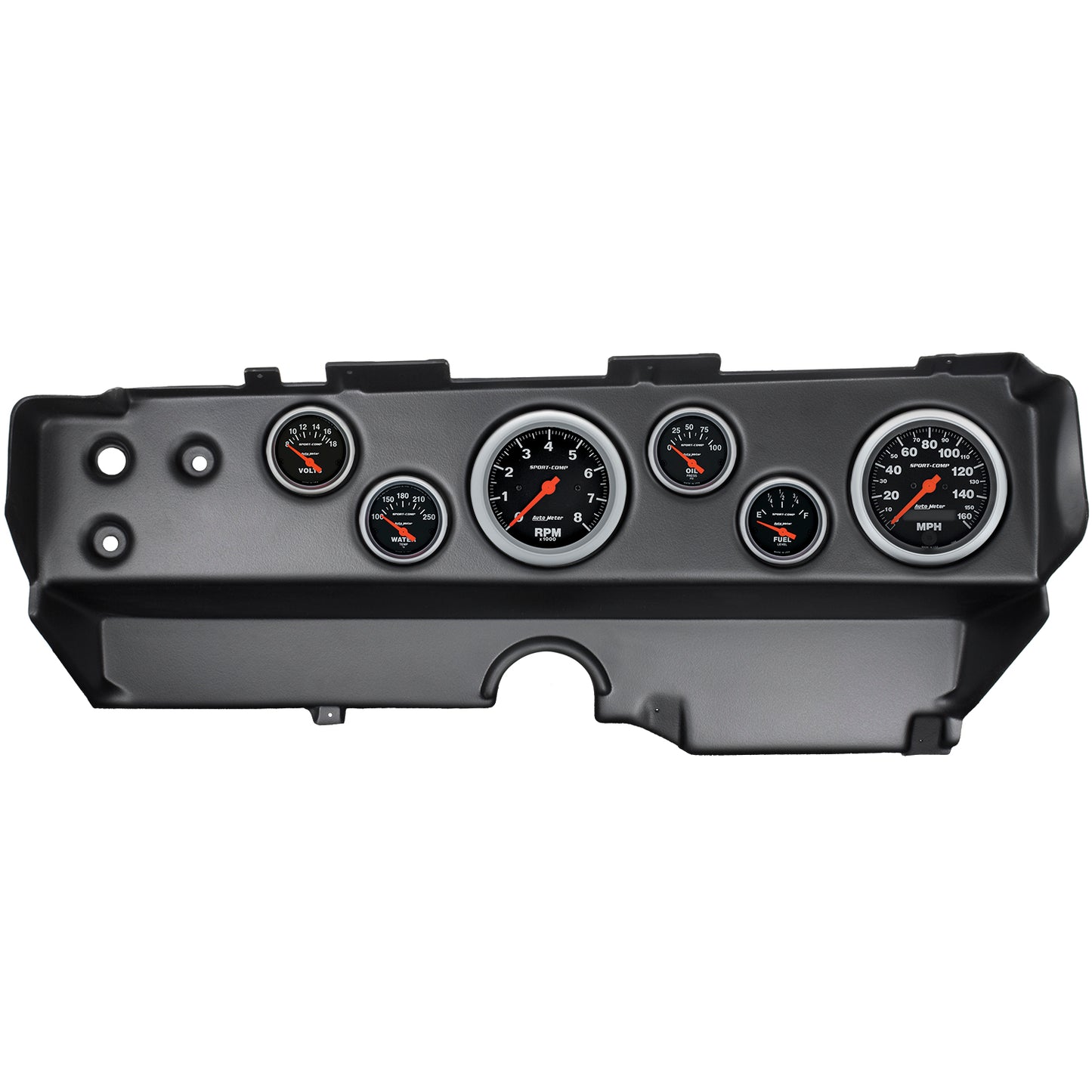 AutoMeter 6 GAUGE DIRECT-FIT DASH KIT E-BODY / CUDA / CHALLENGER 70-74 SPORT-COMP 7029-SC