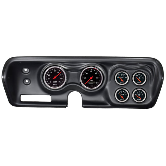 AutoMeter 6 GAUGE DIRECT-FIT DASH KIT B-BODY / CHRGR / GTX / ROAD RUNNER / SAT 71-74 DESIGNER BLACK 7030-DB