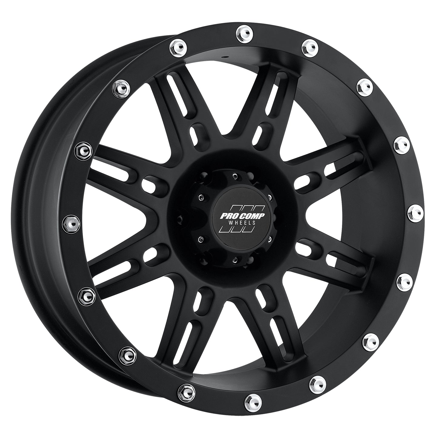 Pro Comp Wheels Stryker Matte Black 16x8 6x5.5 4.5BS Offset 0mm Cap P/N 703165500 7031-6883