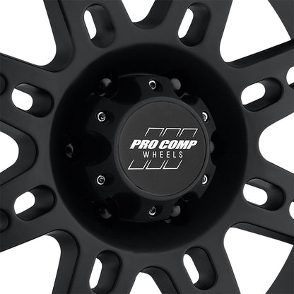 Pro Comp Wheels Stryker Matte Black 18x9 6x5.5 5BS Offset 0mm Cap P/N 703165500 7031-8983