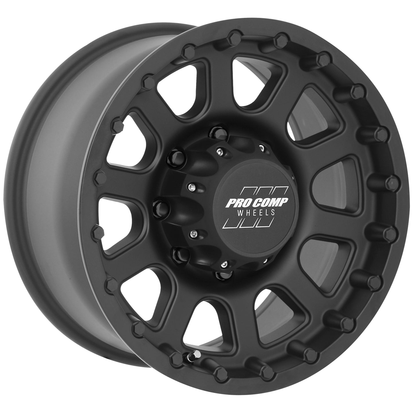 Pro Comp Wheels Bandido Matte Black 16x8 8x6.5 4.5BS Offset 0mm Cap P/N 703151500 7032-6882