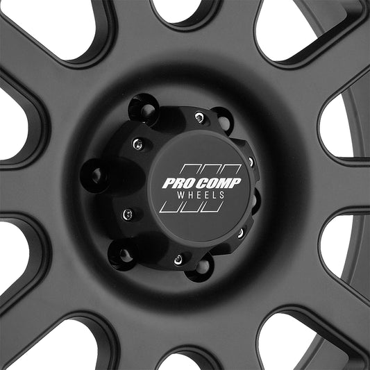 Pro Comp Wheels Bandido Matte Black 17x9 6x5.5 4.75BS Offset -6mm Cap P/N 703165500 7032-7983