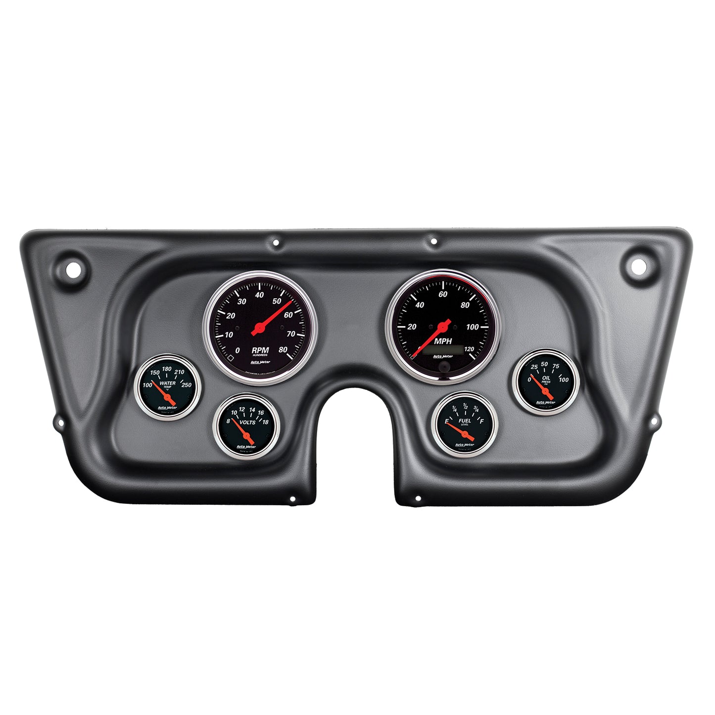 AutoMeter 6 GAUGE DIRECT-FIT DASH KIT CHEVY TRUCK C / K / K5 / SUBURBN 67-72 DESIGNER BLACK 7032-DB