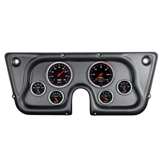 AutoMeter 6 GAUGE DIRECT-FIT DASH KIT CHEVY TRUCK C / K / K5 / SUBURBN 67-72 DESIGNER BLACK 7032-DB