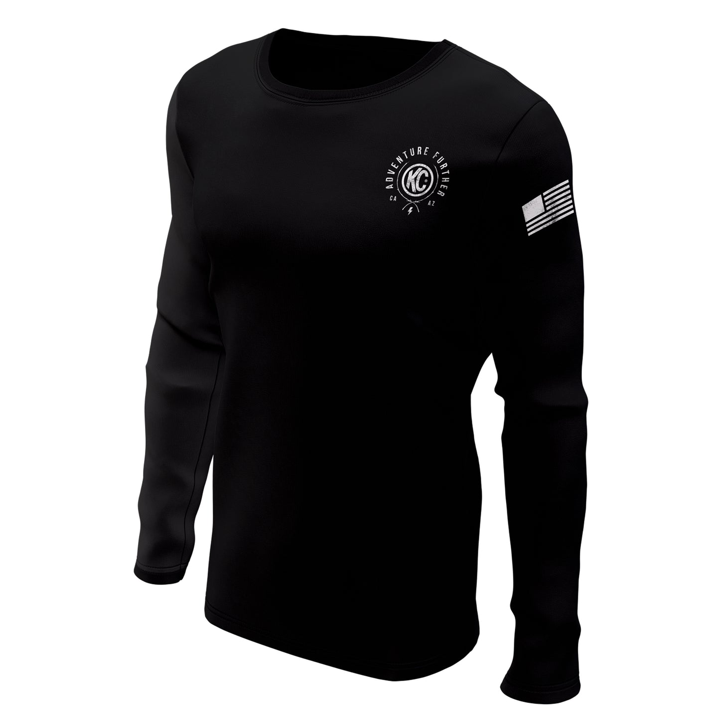 KC HiLiTES KC Trailblazer Long Sleeve Tee Shirt - Black - Small 70590