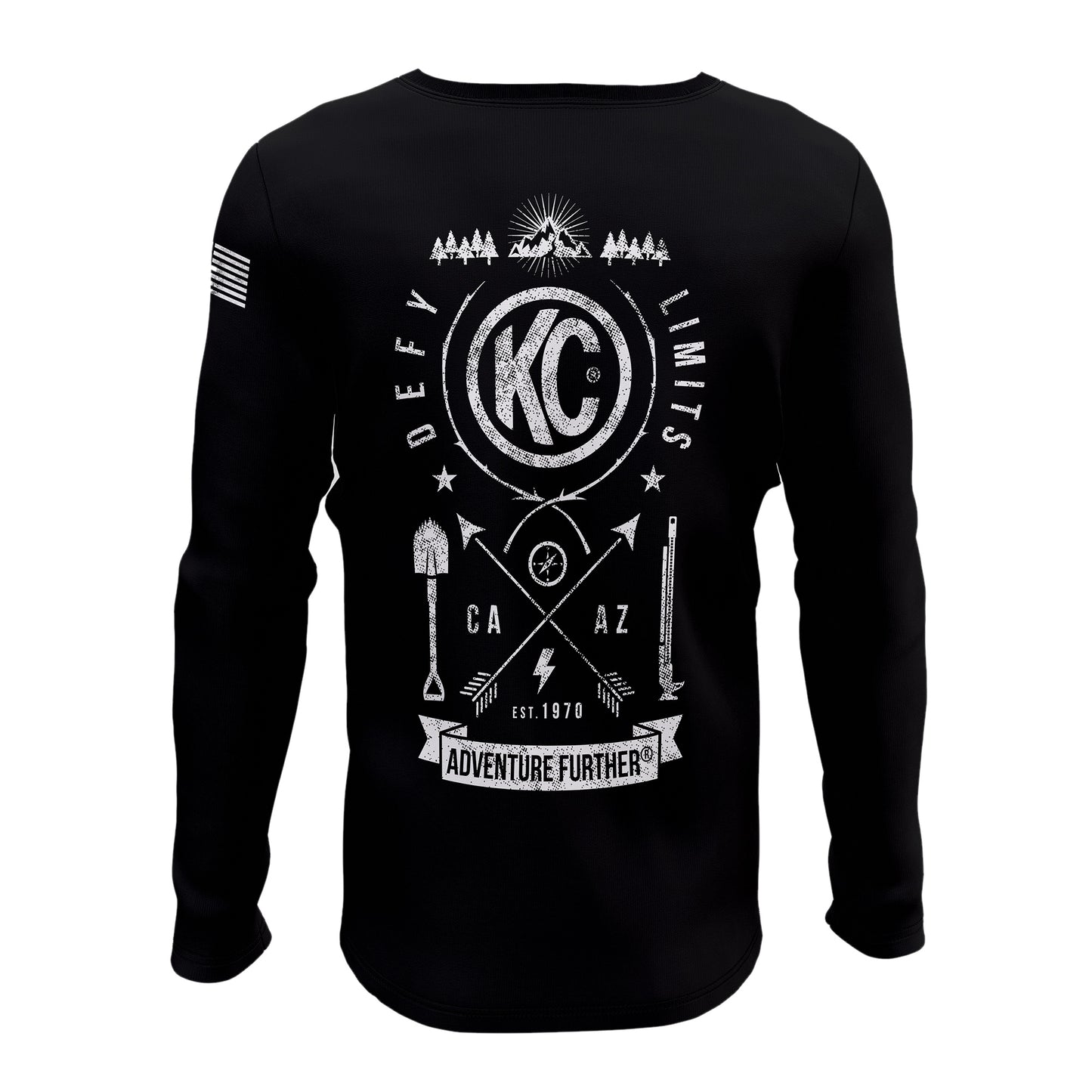 KC HiLiTES KC Trailblazer Long Sleeve Tee Shirt - Black - X-Large 70593