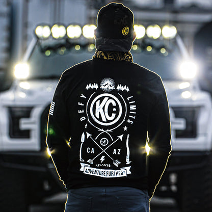 KC HiLiTES KC Trailblazer Long Sleeve Tee Shirt - Black - X-Large 70593