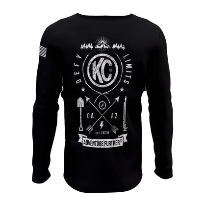 KC HiLiTES KC Trailblazer Long Sleeve Tee Shirt - Black - 2X-Large 70594