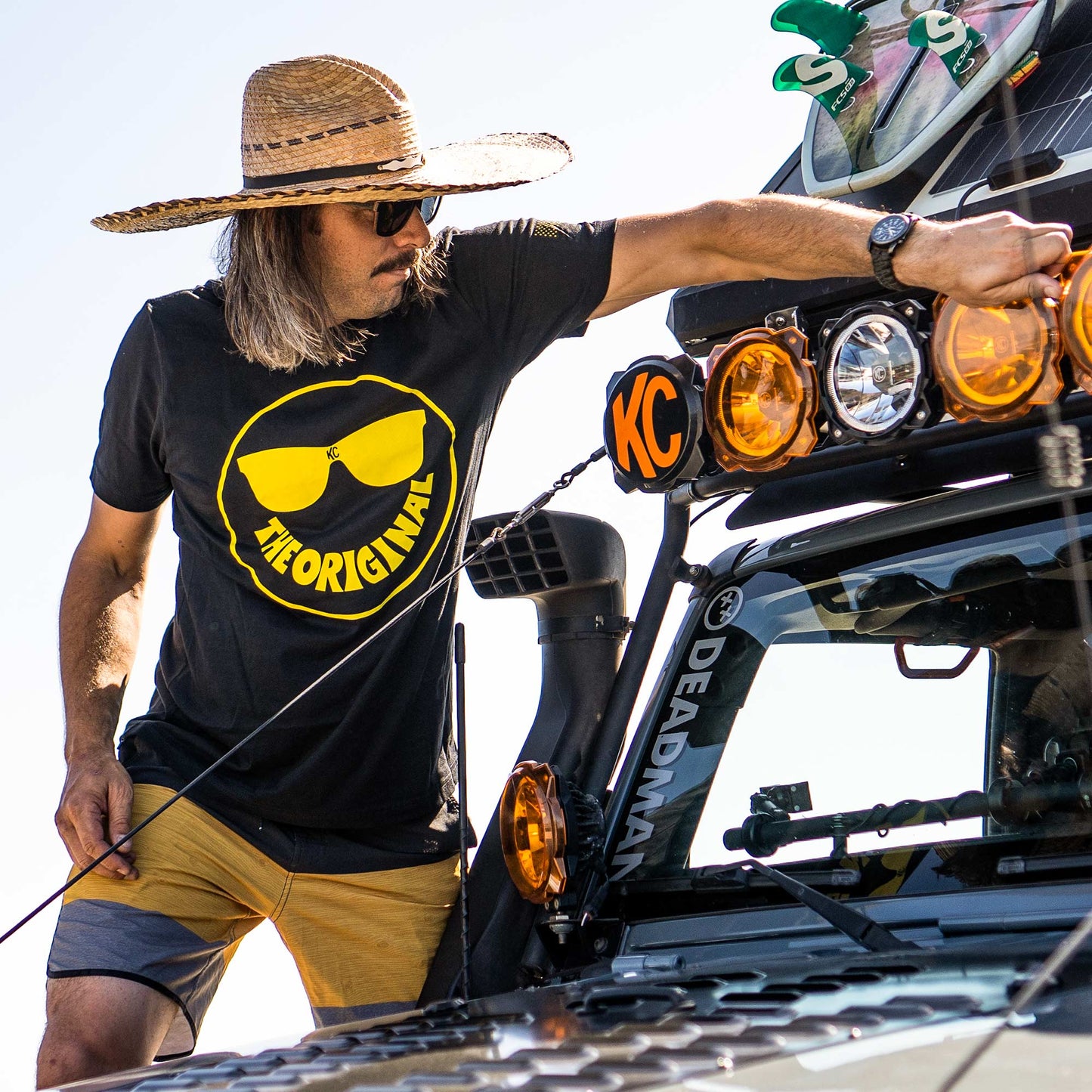 KC HiLiTES KC Smiley Tee Shirt - Black - X-Large 70627