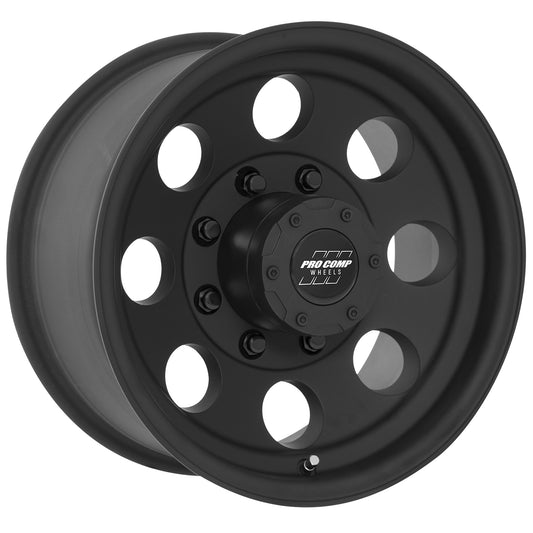 Pro Comp Wheels Vintage Matte Black 16x8 8x6.5 4.5BS Offset 0mm Cap P/N 8515041 7069-6882