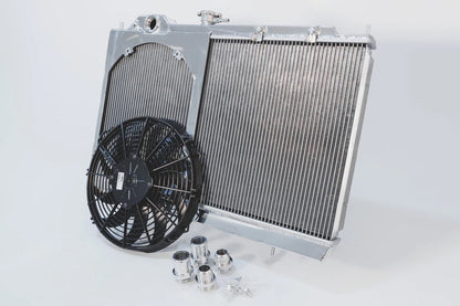 CSF Cooling Racing Mitsubishi Evo 4/5/6/7/8/9 Full Size Slim All-Aluminum Radiator W/ 12in SPAL Fan 7075
