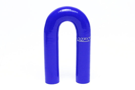 HPS Performance Silicone 180 Degree U Bend Elbow Hose High Temp 4-ply Reinforced 1-1/2" ID Blue HTSEC180-150-BLUE