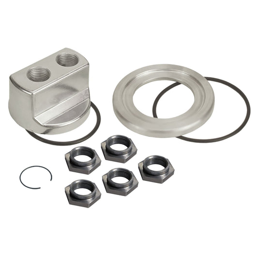 Derale Standard Universal Engine Spin On Adapter with 1/2" NPT Ports 15747