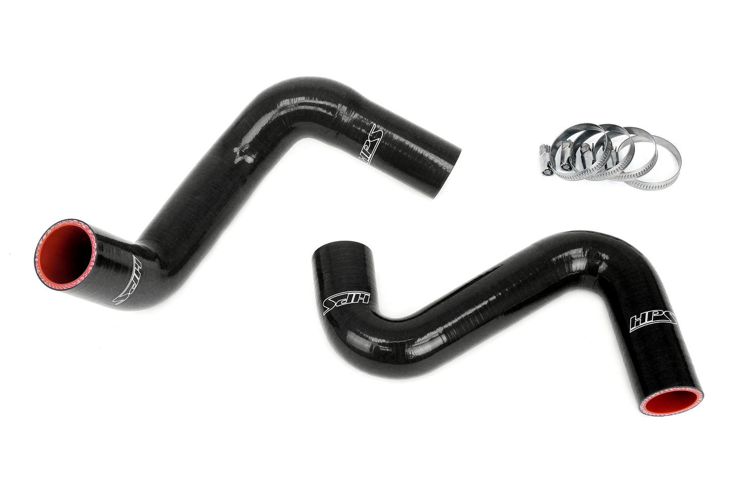 HPS Performance High Temp 3-ply Reinforced Silicone Replaces OEM Rubber Radiator Coolant Hoses 57-1992-BLK