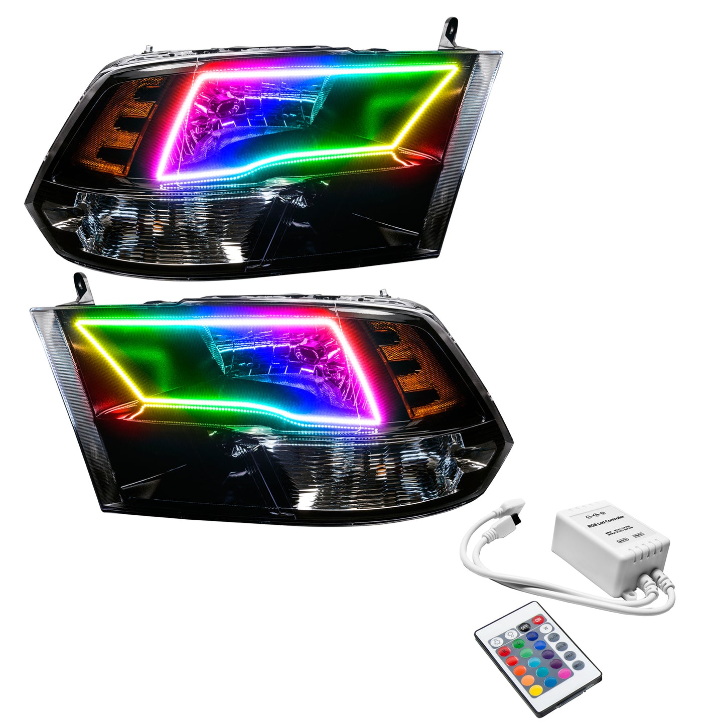 Oracle Lighting 7121-504 - 2009-2017 Ram 1500 TRX/SLT Quad SMD HL - Black