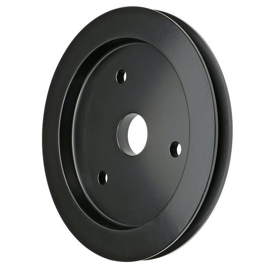 Trans-Dapt Performance Crankshaft Pulley; 1 Groove; Chevrolet 396-454; Short Water Pump- Black Aluminum 7136