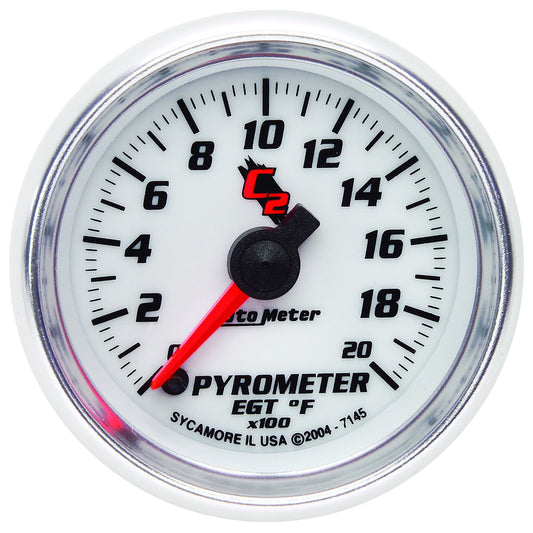 AutoMeter 2-1/16 in. PYROMETER 0-2000 Fahrenheit C2 7145